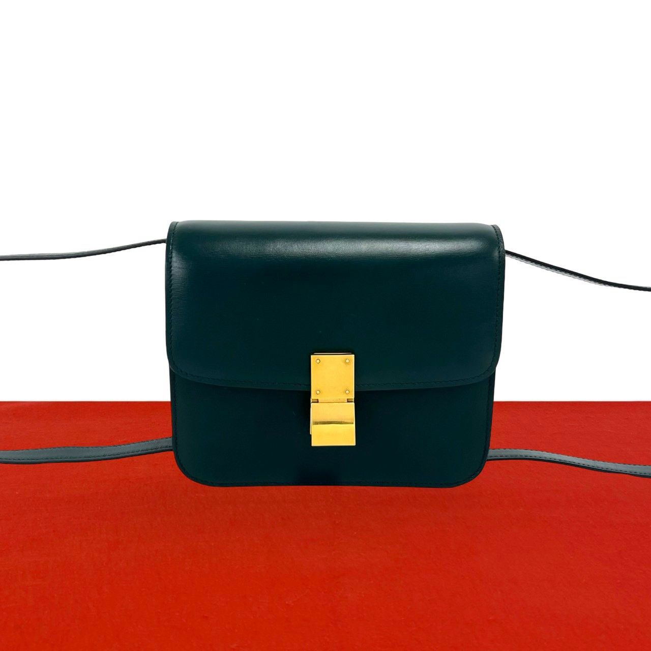 極 美品 CELINE セリーヌ クラシックボックス カーフ レザー 本革 ミニ
