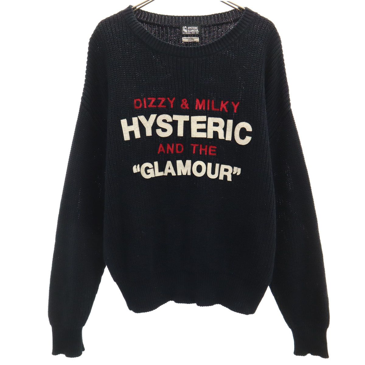 Hysteric Glamour 長袖ニット レース切替 ブラック HYSTERIC GLAMOUR ヒステリックグラマー 長袖 ニット FREE ブラック