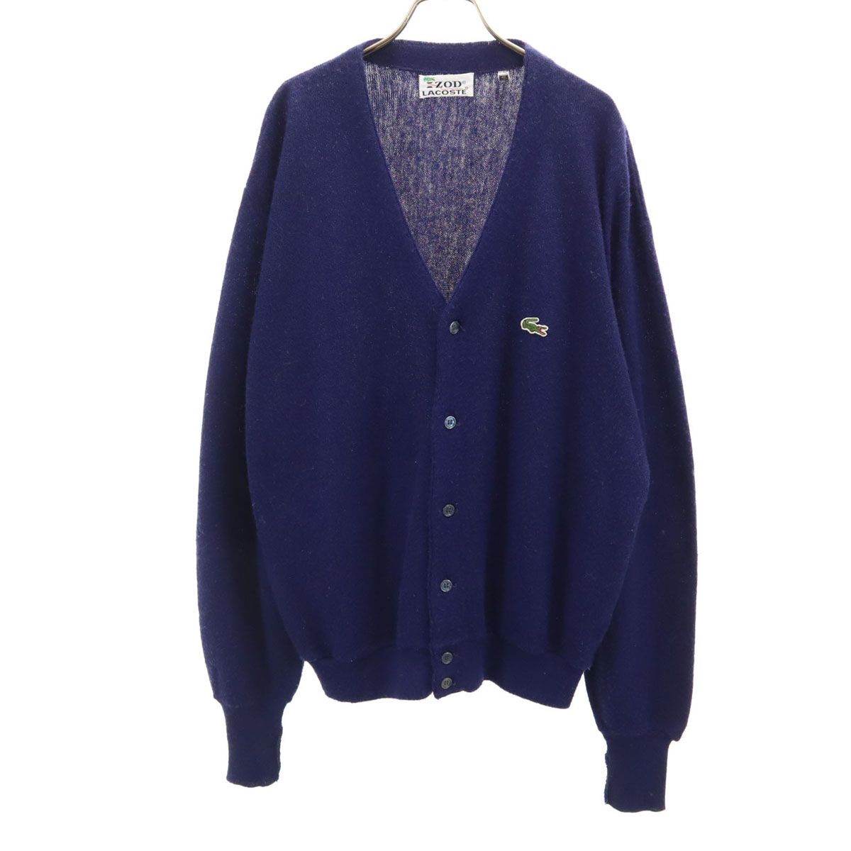 LACOSTE ラコステ 70s USA製 ヴィンテージ 糸巻き ニットカーディガン