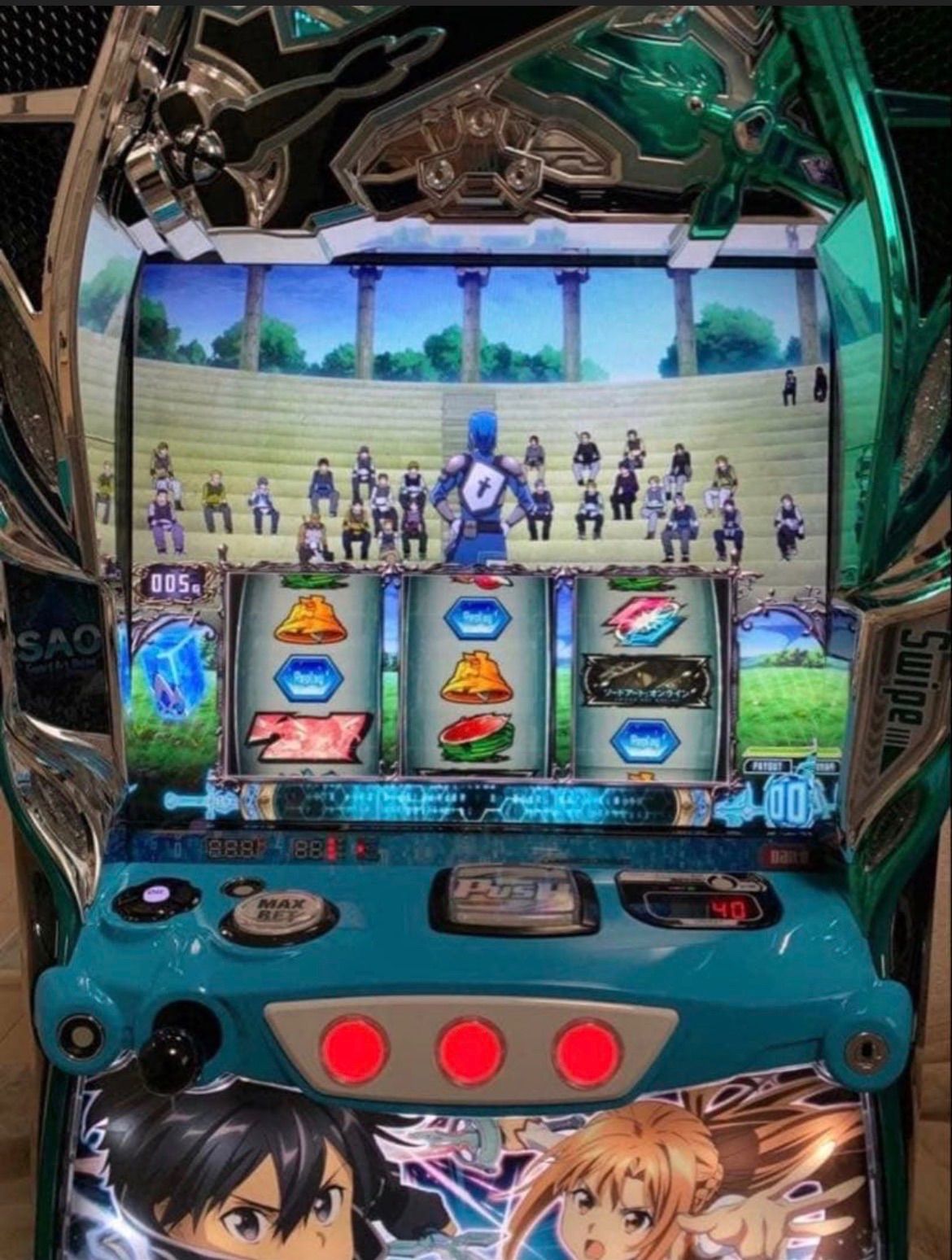 パチスロ 大都 実機 ソードアートオンライン＋スマスロユニット付