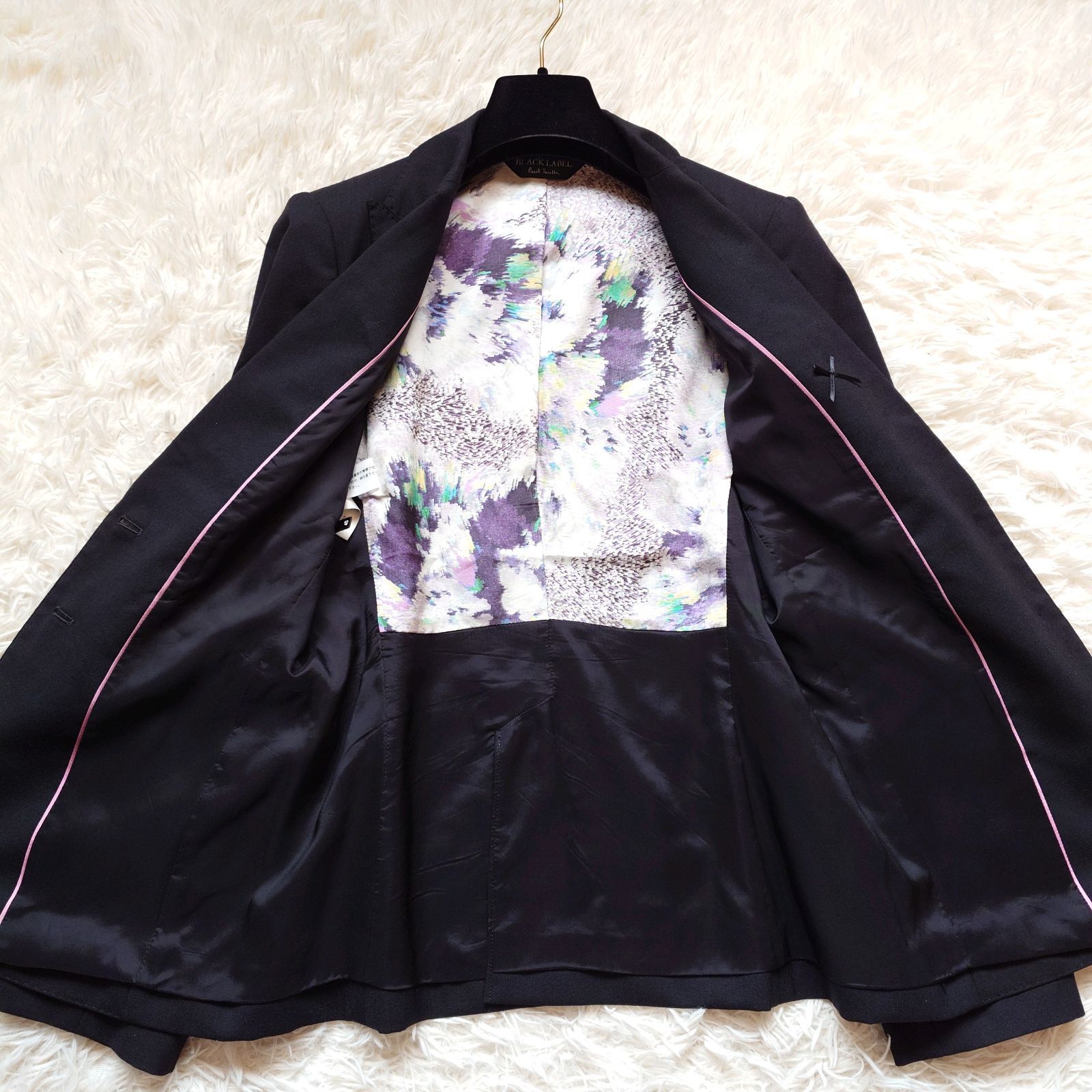 Paul Smith ポールスミス ブラック スカートスーツ セットアップ 花柄