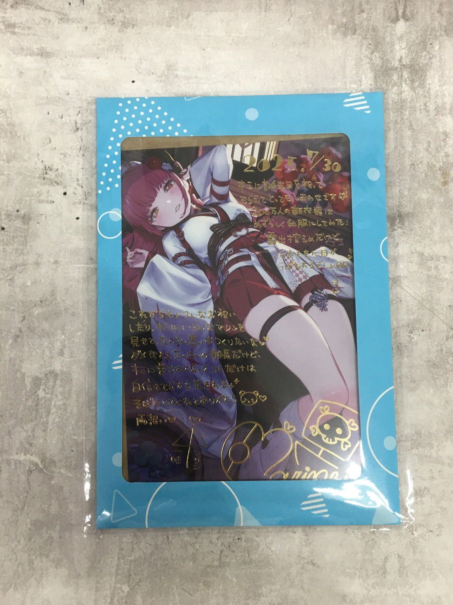 078 ホロライブ 宝鐘マリン 誕生日記念2025 箔押し複製サイン