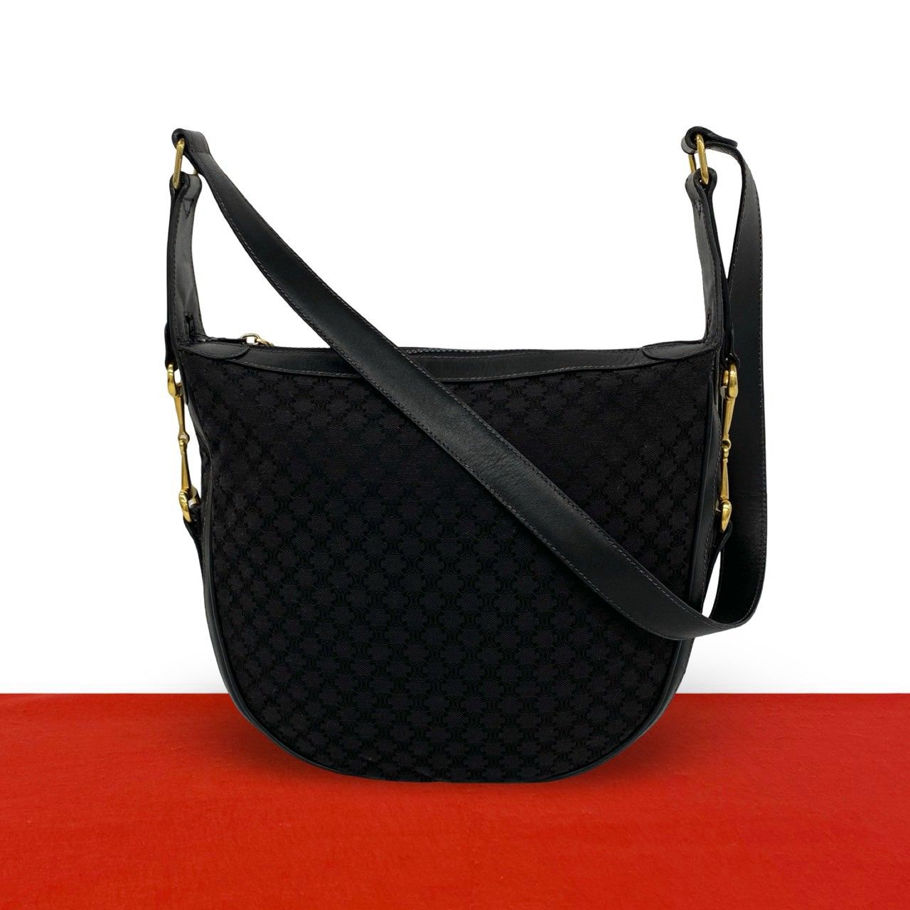 極 美品 CELINE セリーヌ マカダム ブラゾン 柄 トリオンフ キャンバス