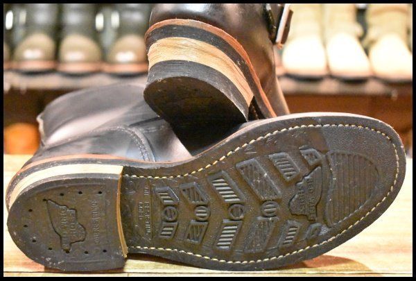 9D 良品 10年】レッドウィング 2976 ショート エンジニア 黒 ブラック