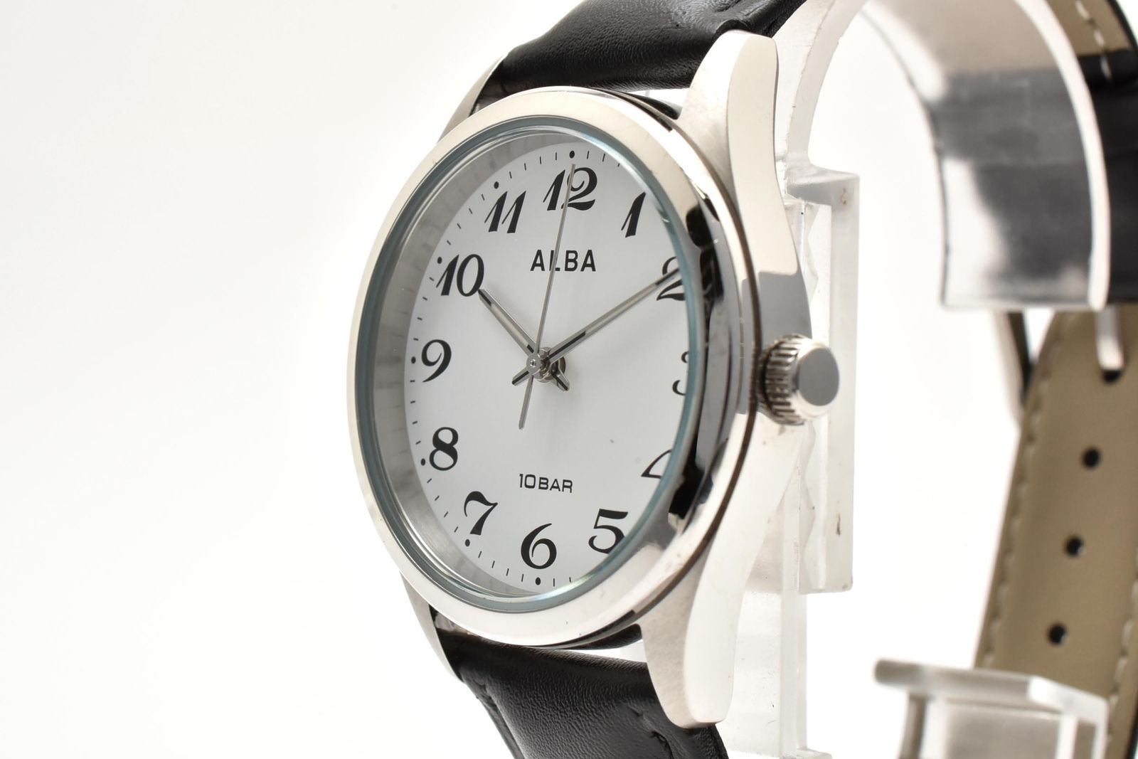 美品 SEIKO セイコー アルバ VJ21-KYG0 クオーツ ホワイト文字盤 ステンレス ユニセックス 腕時計 稼働品