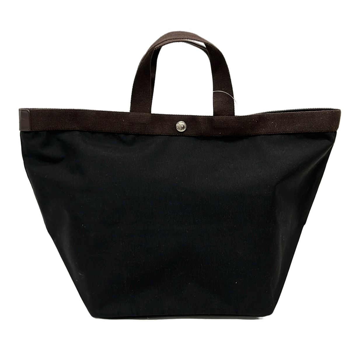 Herve Chapelier(エルベシャプリエ) トートバッグ コーデュラ舟型トートL 黒×ダークブラウン Cライン