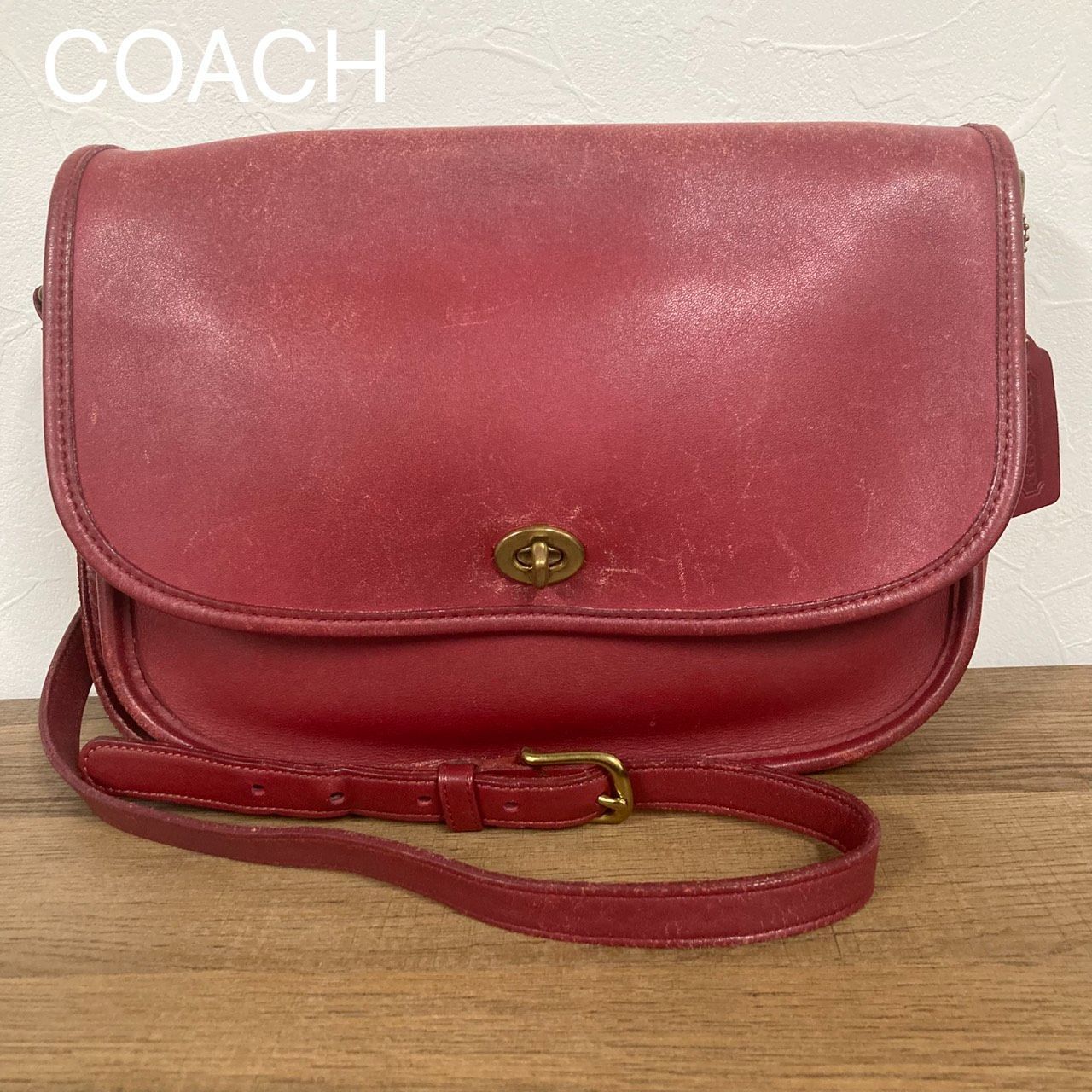 【COACH】コーチ　希少　オールドコーチ　ターンロック　ショルダーバッグ