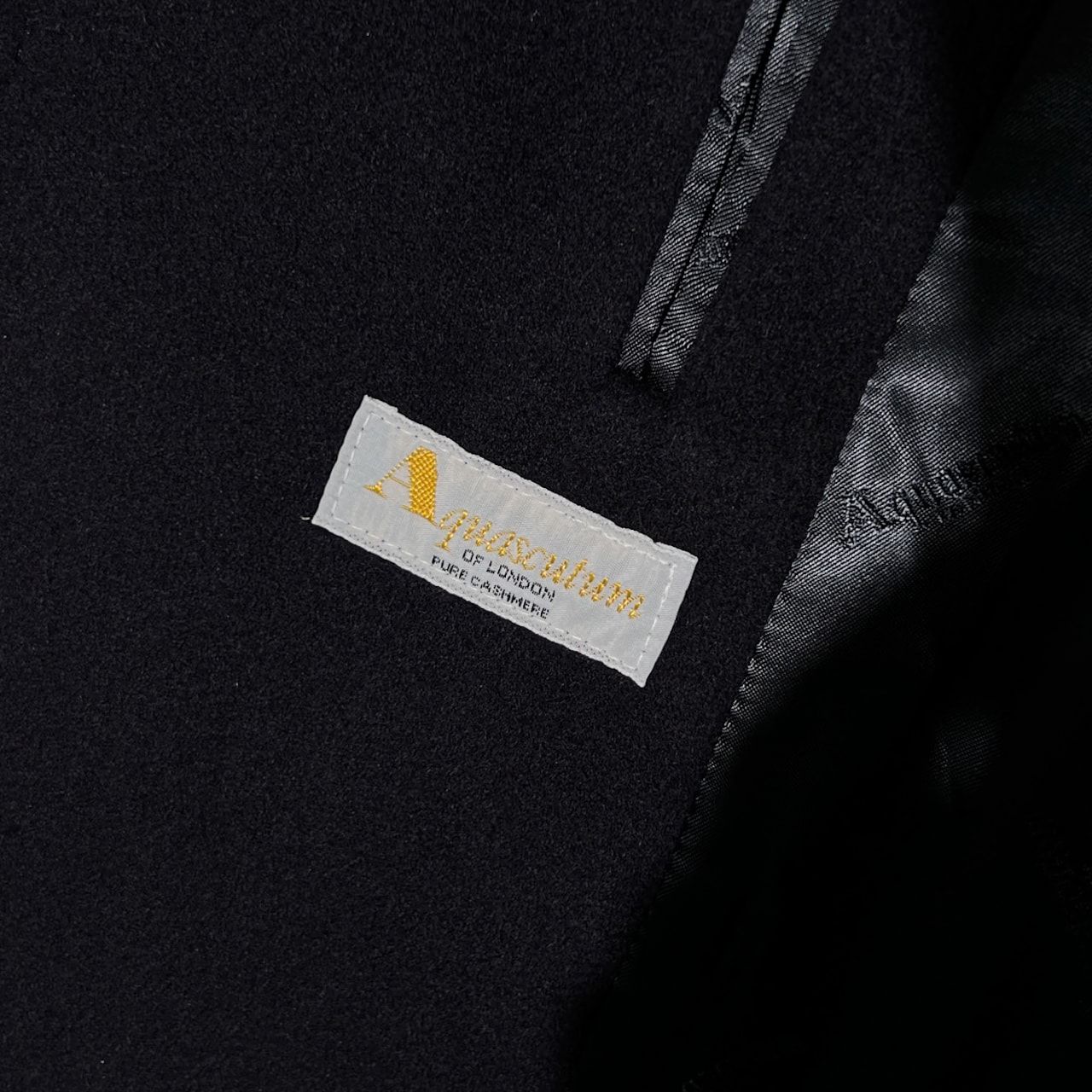 英国製 カシミヤ100% Aquascutum アクアスキュータム ステンカラー