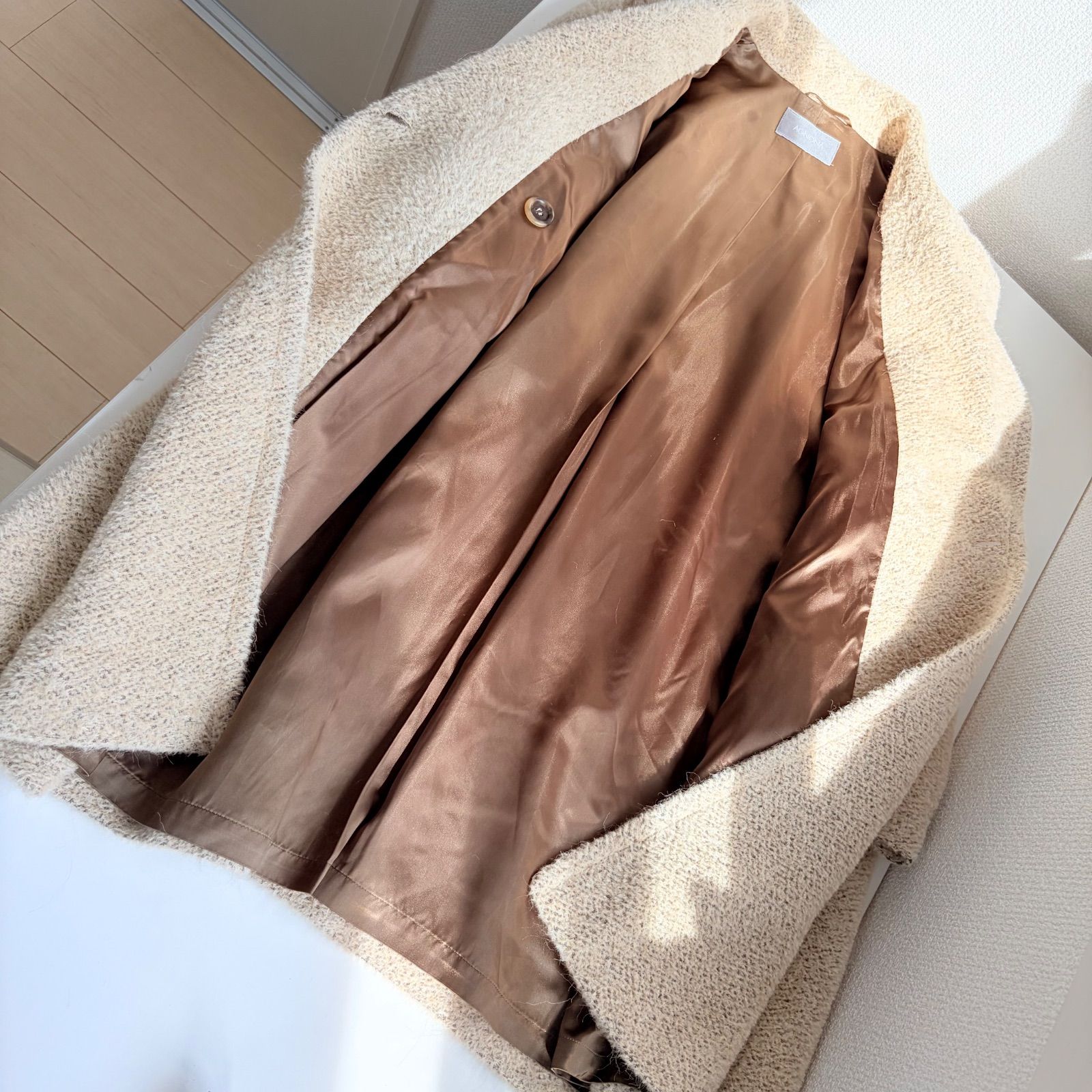 美品 希少 1点物 AGNONA アニオナ 最高級 アルパカウール混 オーバー