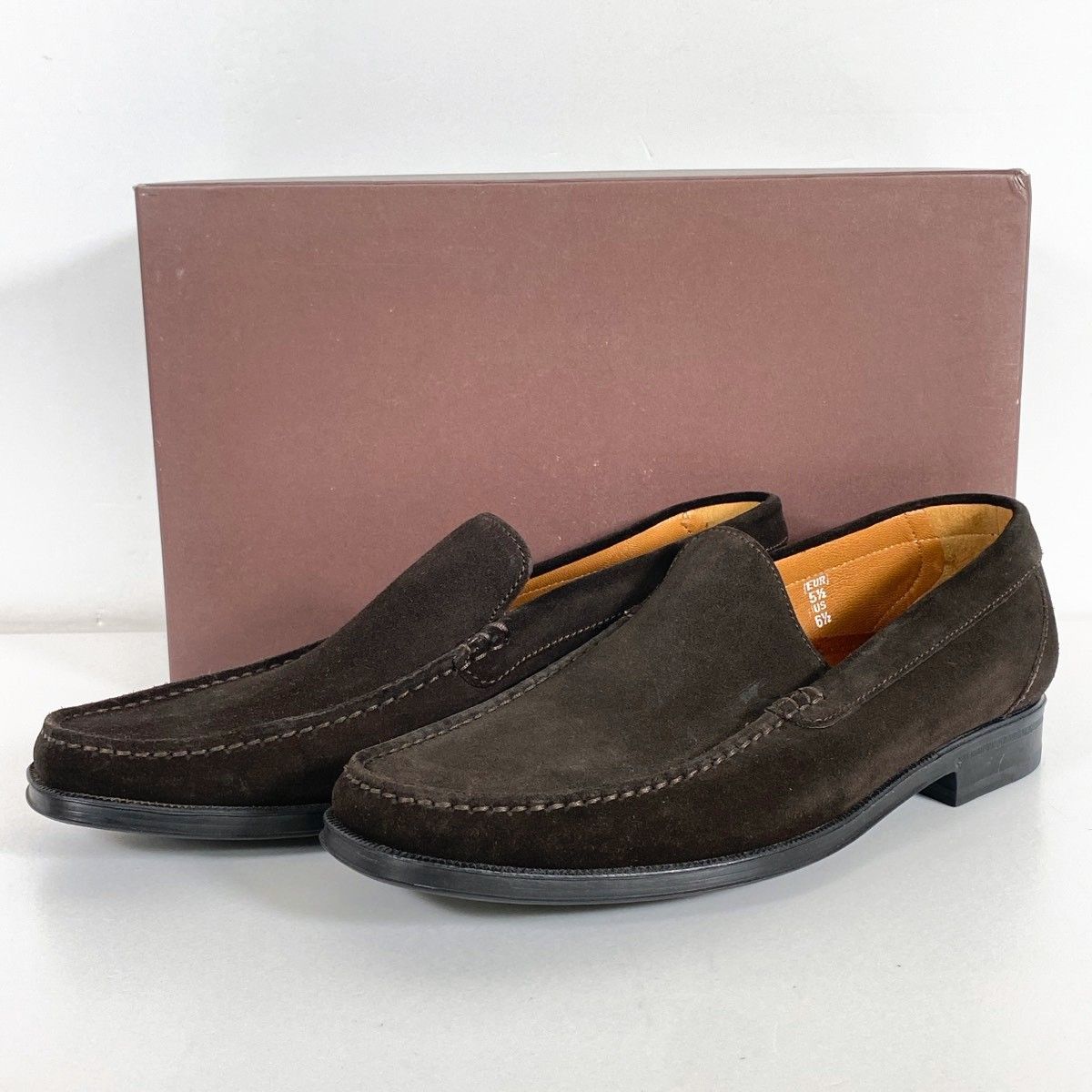 極美品 MORESCHI/モレスキー スエード ローファー スリッポン 41002 