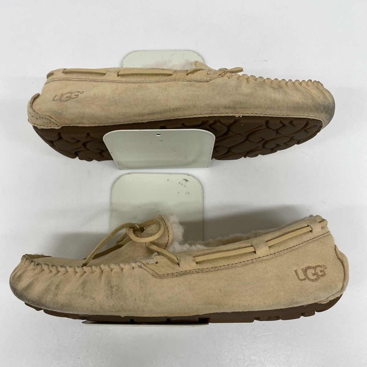 UGG モカシン/ローファー 23cm S/N 5612 ベージュ系 ボア スリッポン
