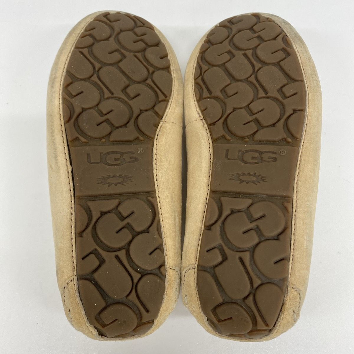 UGG モカシン/ローファー 23cm S/N 5612 ベージュ系 ボア スリッポン