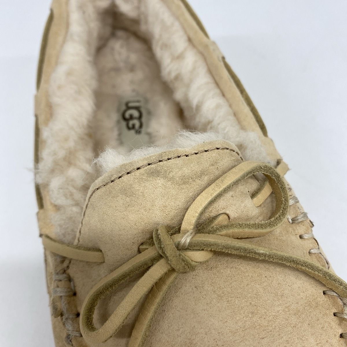 UGG モカシン/ローファー 23cm S/N 5612 ベージュ系 ボア スリッポン