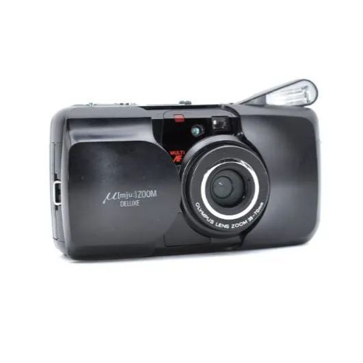 動作OK】OLYMPUS μ[mju:] ZOOM DELUXE ブラック コンパクトフィルム