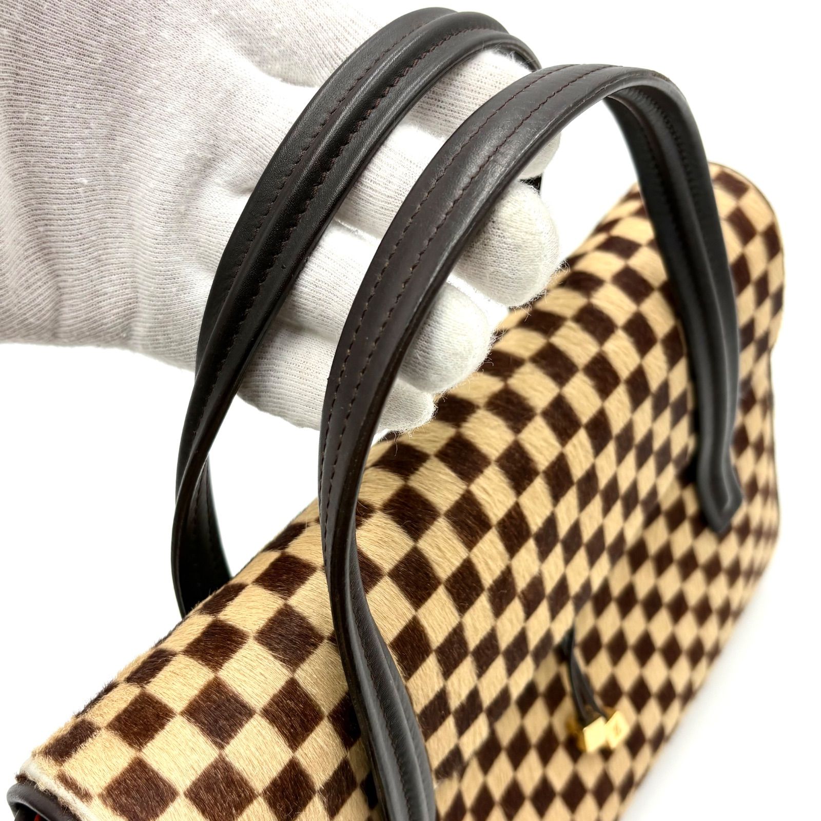 LOUIS VUITTON ルイヴィトン ダミエ ソバージュ ライオン ハラコ