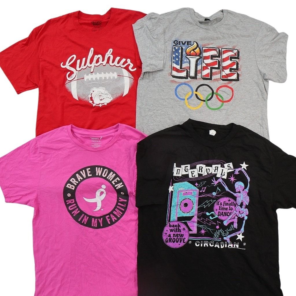 古着卸 まとめ売り プリント Tシャツ 16枚セット ( メンズ L ) 中古