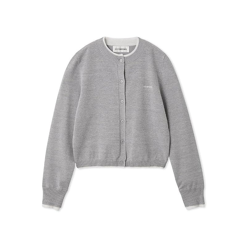 【新品】 [リリーブラウン] カラートリムニットカーディガン LWND261135 レディース GRY Free Size