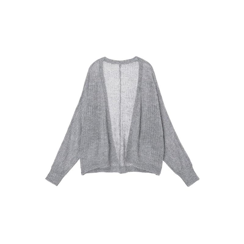 【新品】 [アニュアンス] アルパカオーバーカーディガン F GREY