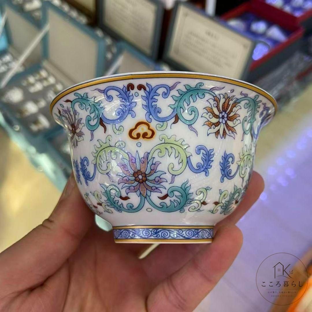 景徳鎮 陶磁器 斗彩描金 枝 三才盖碗 茶碗 煎茶器 新品未使用 - メルカリ
