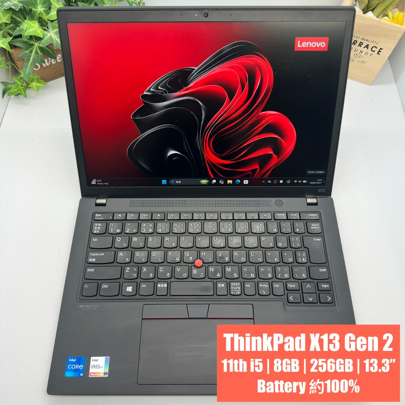 第11世代 Core i5・バッテリー良好】ThinkPad X13 Gen 2 Ci5-1135G7