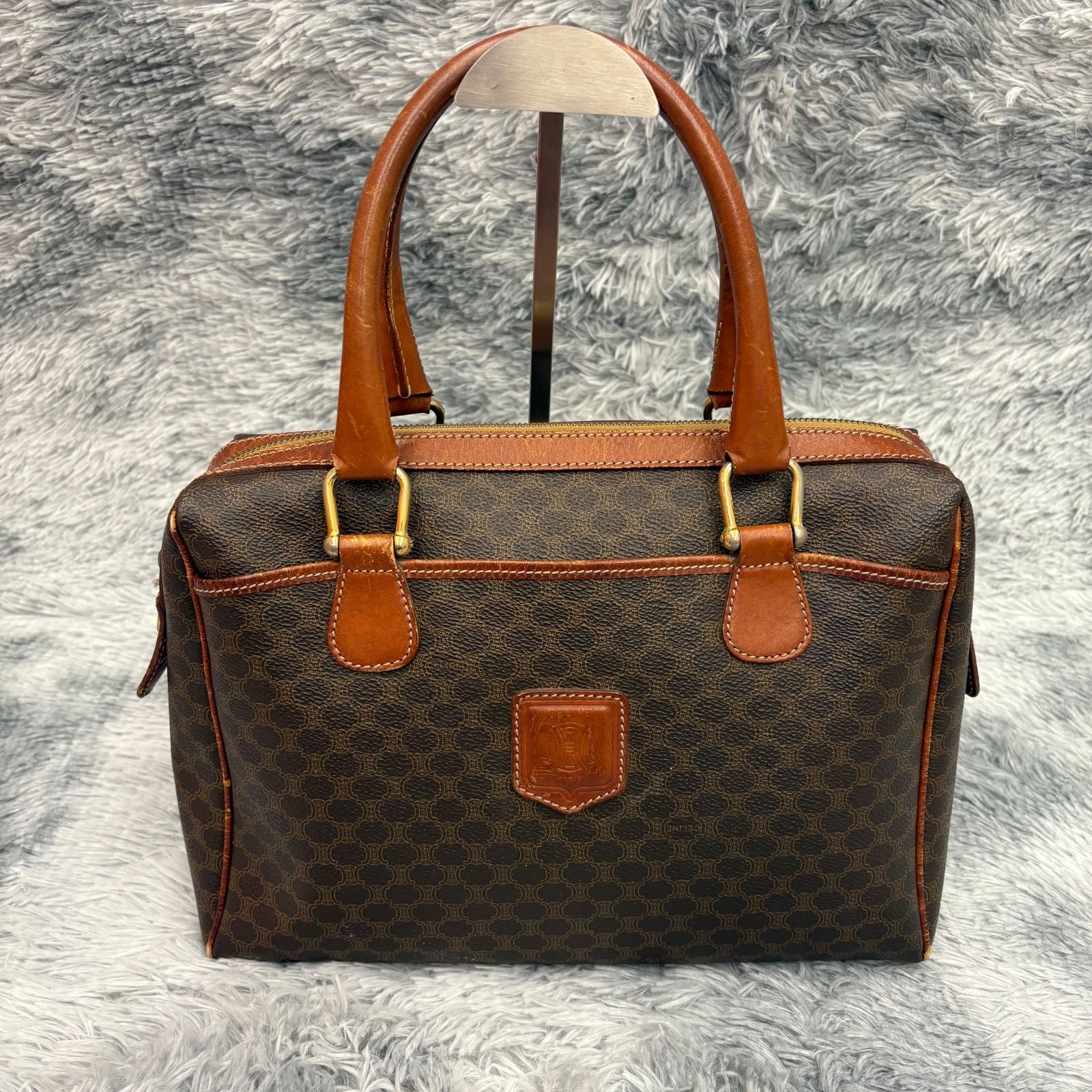 CELINE セリーヌ ハンドバッグ マカダム柄 トリオンフ ミニボストン