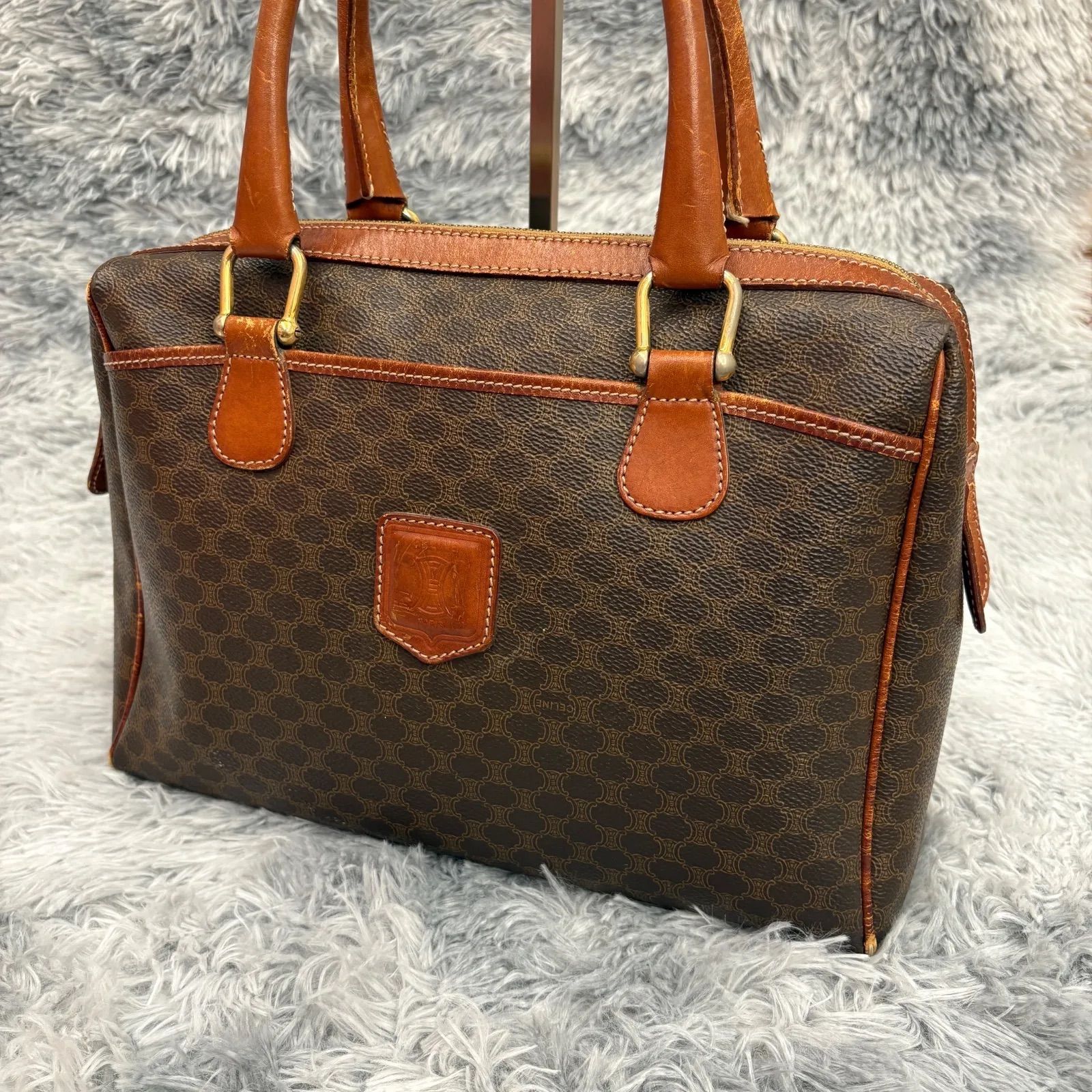 CELINE セリーヌ ハンドバッグ マカダム柄 トリオンフ ミニボストン