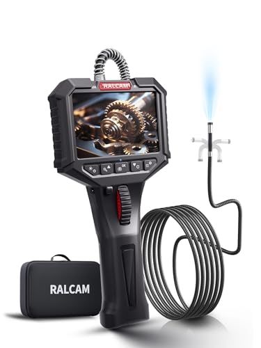 ★新品★Ralcam 先端可動式ファイバースコープ 3.5インチIPSスクリーン 工業内視鏡カメラ 自動車 精密機械 配管 排水口 自宅建築 日本語対応 (8.5MM-3M半剛性ケーブル) 7430663e