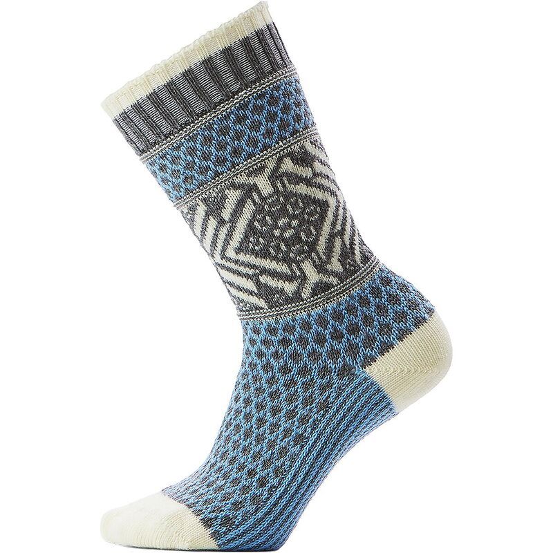 スマートウール レディース アンダーウェア 靴下 Smartwool Everyday Popcorn Snowflake Pattern Crew Sock Womenserene Blue ブルー