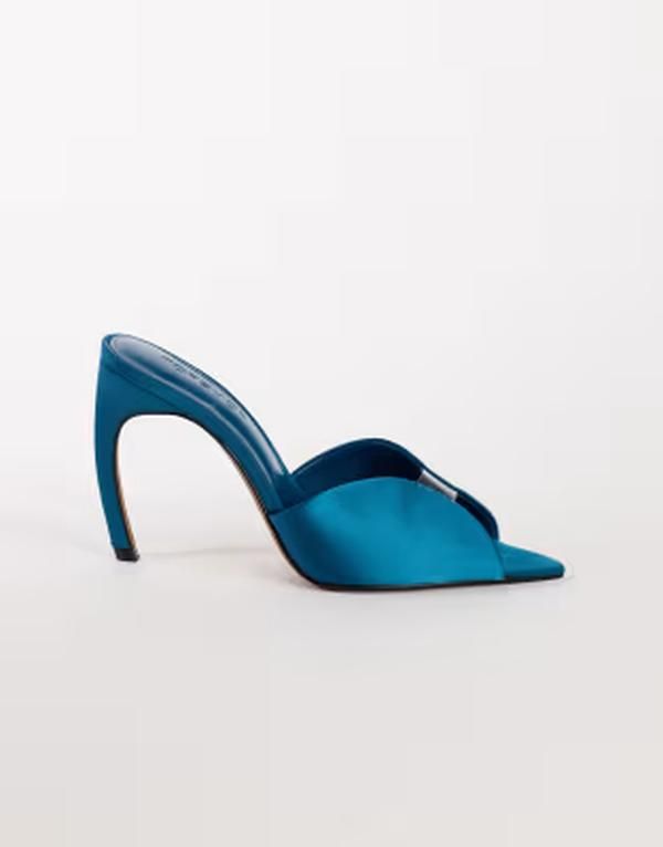 トップショップ レディース シューズ サンダル サテン ヒール Topshop Wren peep toe higheel sandal in teal satin TEAL ティール 17,985円