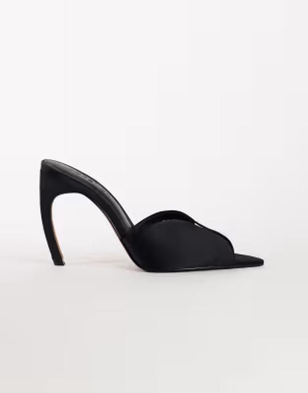トップショップ レディース シューズ サンダル ヒール Topshop Wren peep toe higheel sandal BLACK ブラック