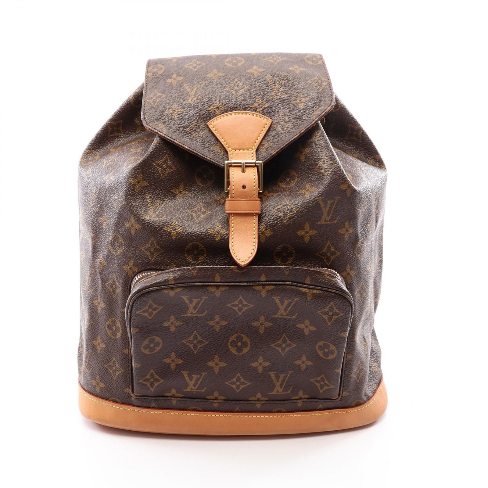 ルイ・ヴィトン LOUIS VUITTON リュックサック バックパック モンスリGM M51135 PVCコーティングキャンバス レザー モンスリGM レディース Used B