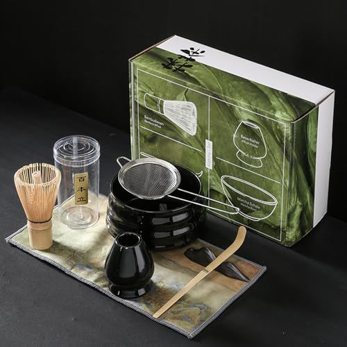 新品】抹茶茶碗 セット 茶道7点セット 茶道具 百本立 茶せん 竹製 茶筅