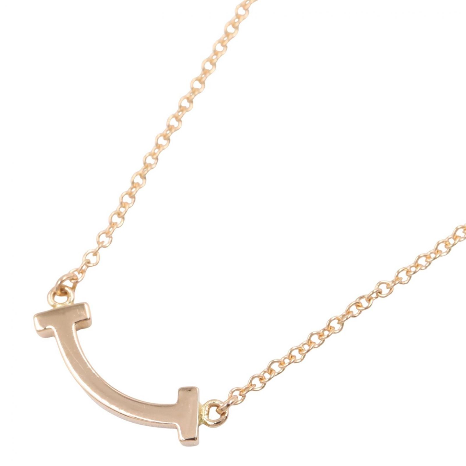 ティファニー TIFFANY＆CO ネックレス Tスマイルミニ ネックレス 62617721 首回り40.5/45.5㎝ K18PG（ピンクゴールド） Tスマイルミニ ネックレス レディース Used A 69,740円