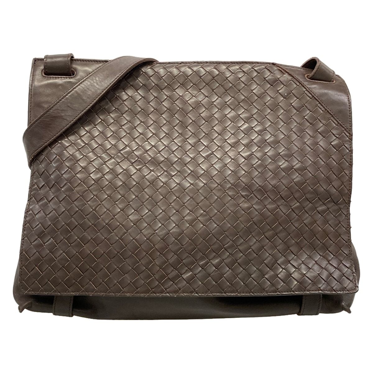 ボッテガヴェネタ　イントレチャート ショルダーバッグ ダークブラウン BOTTEGA VENETA(ボッテガヴェネタ) ショルダーバッグ イントレチャート