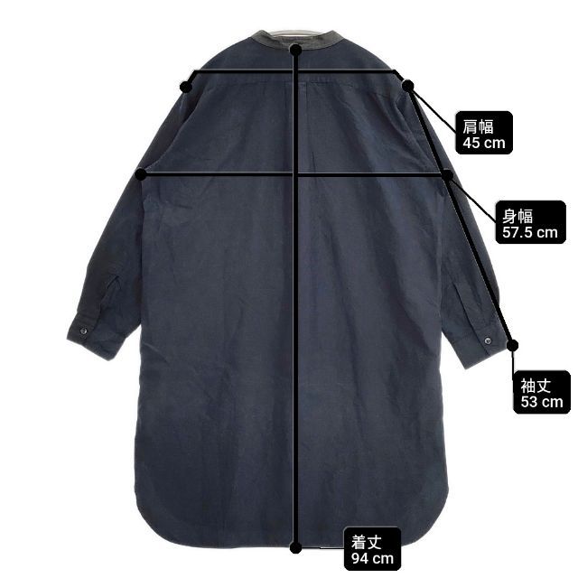 MARGARET HOWELL 578-258402 シルクコットン シャツワンピ ワンピース