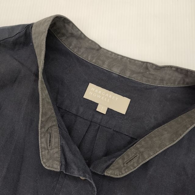 MARGARET HOWELL 578-258402 シルクコットン シャツワンピ ワンピース
