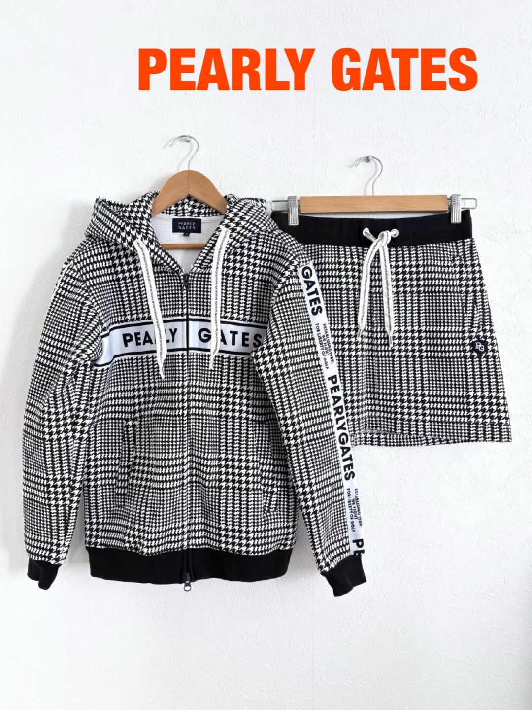 PEARLY GATES パーリーゲイツ 千鳥格子パーカースカートセットアップ