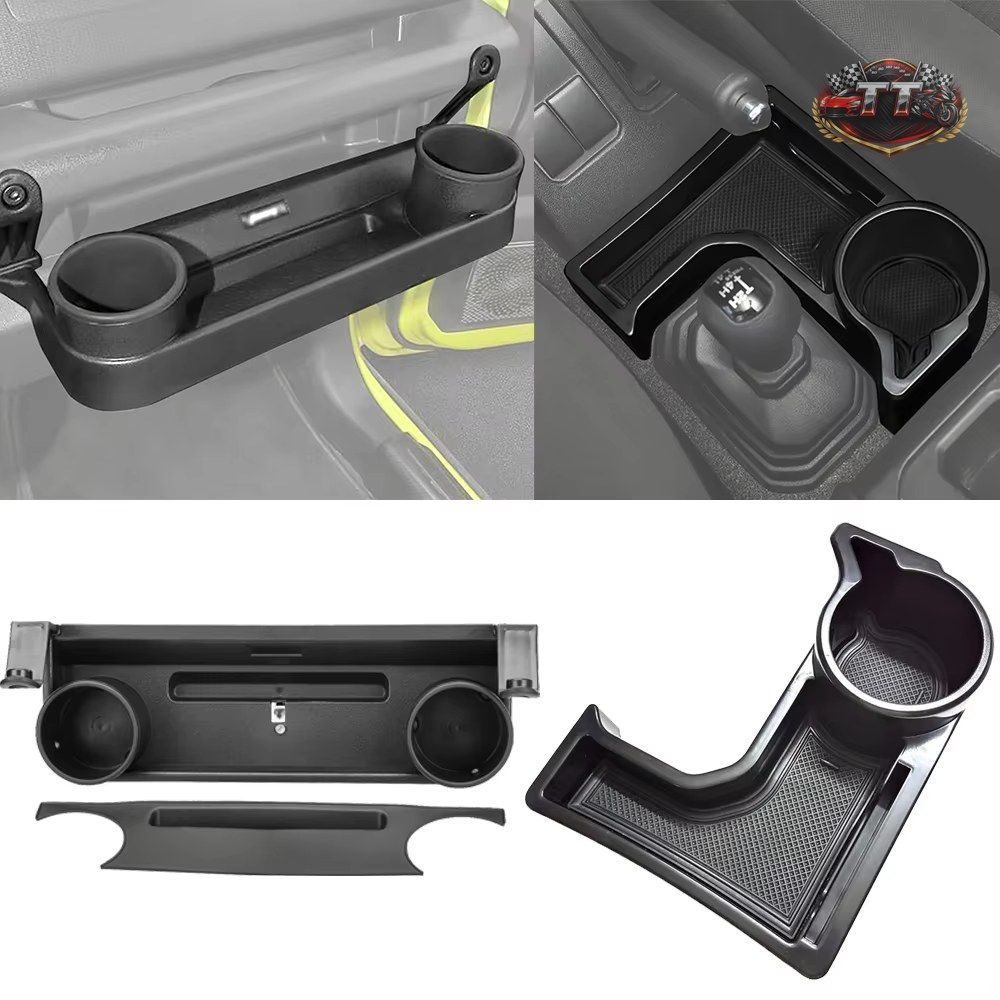 スズキ ジムニー JB64 JB74 2019-2024 ATモデル用カーコパイロットハンドル収納ボックスギアシフトオーガナイザーカップトレイアクセサリー