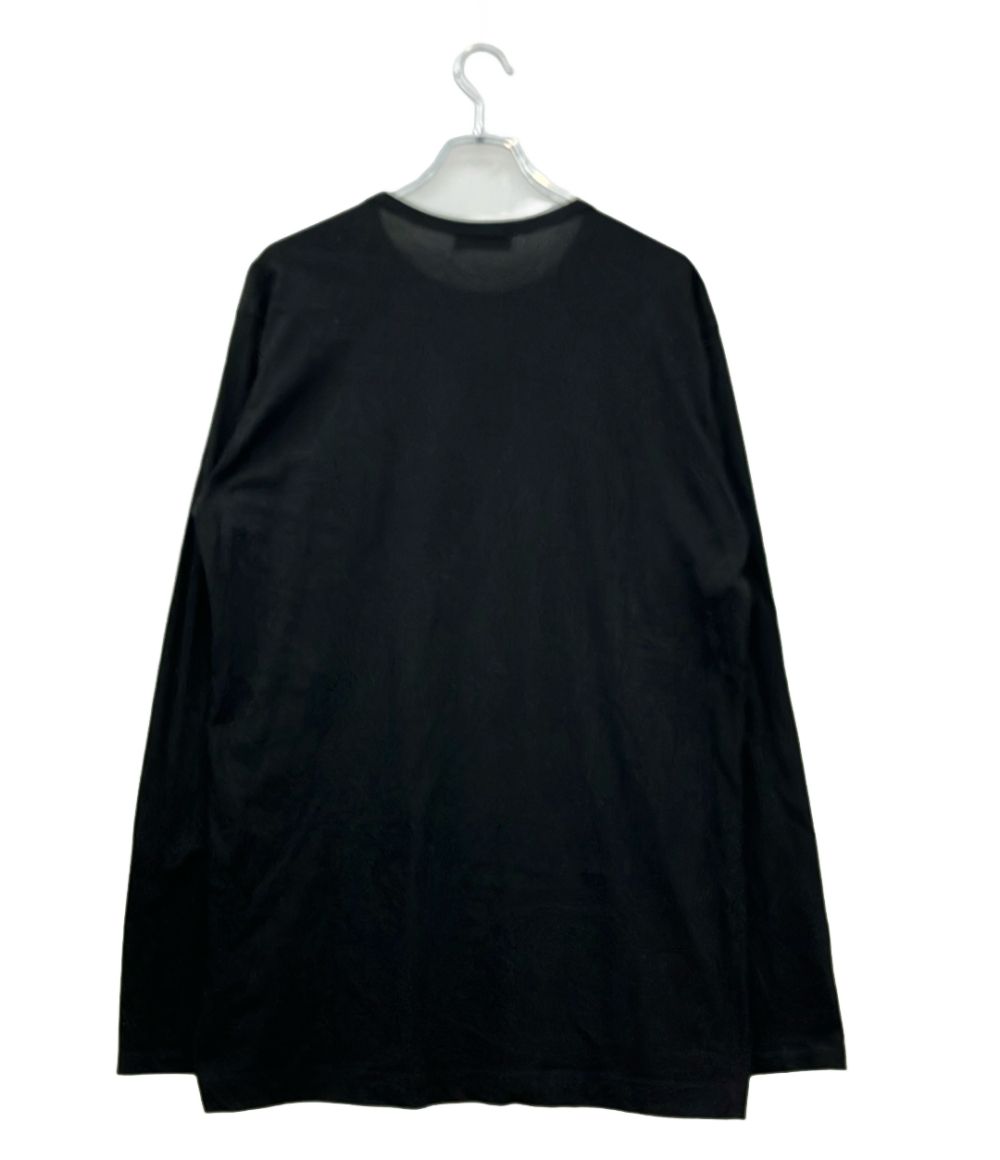 Yohji Yamamoto ブラック長袖Tシャツ ヨウジヤマモト 長袖Tシャツ ロング HJ-T03-070 メンズ SIZE 3 (L