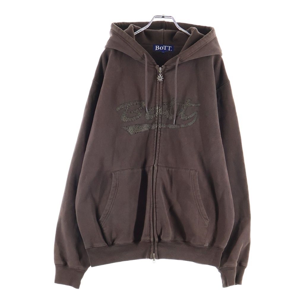 BoTT (ボット) Washed Script Logo Zip Hoodie 251BoTT25 ウォッシュド