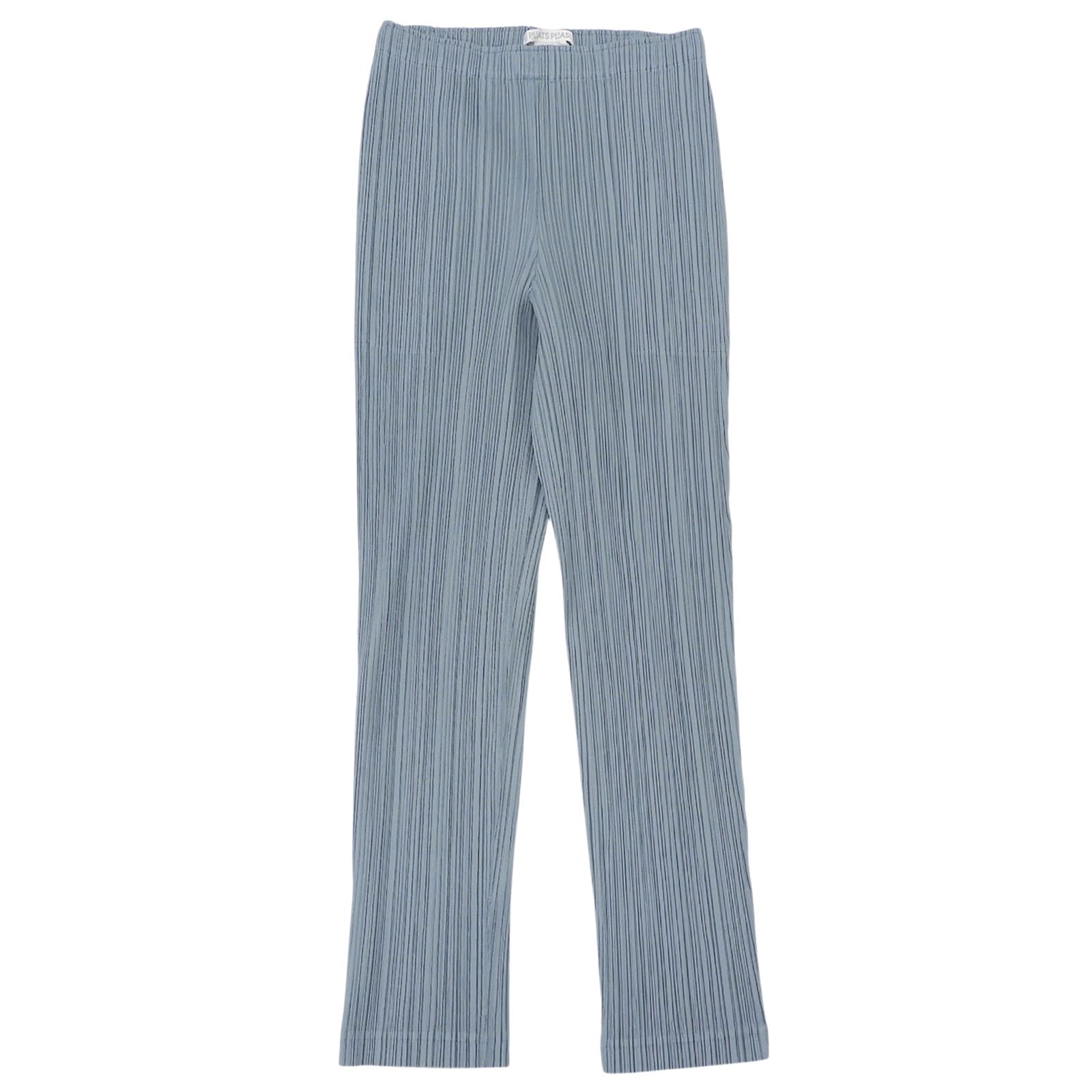 美品▲PLEATS PLEASE プリーツプリーズ イッセイミヤケ PP83-JF423 プリーツ パンツ ブルー 2 日本製 正規品 レディース 23,000円