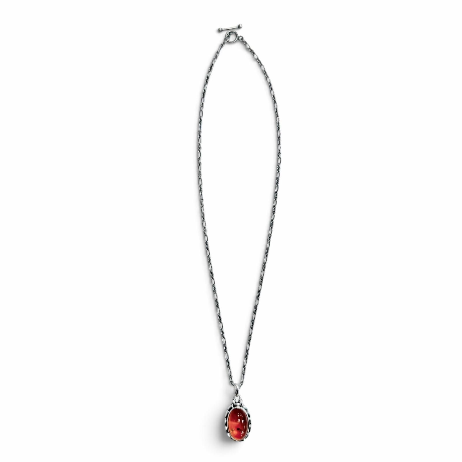 美品△Georg Jensen ジョージジェンセン 925 アンバー 琥珀 2001