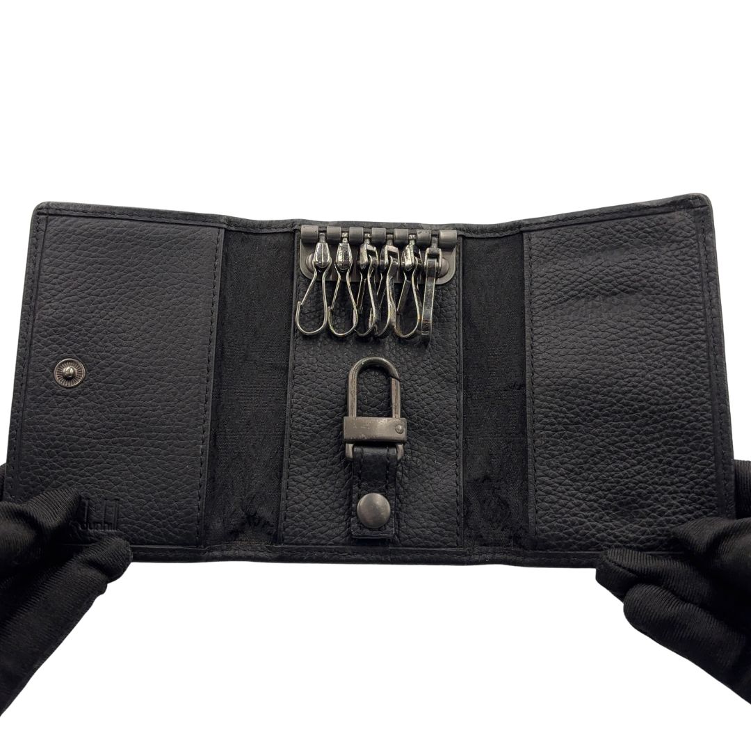 dunhill ダンヒル キーケース ディーエイト 6連 レザー 黒 カード付き