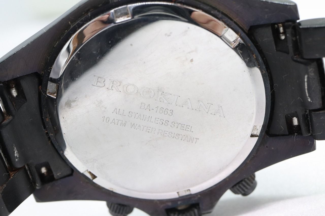 W324-26】動作品 電池交換済 BROOKIANA ブルッキアーナ 腕時計 BA-1663 