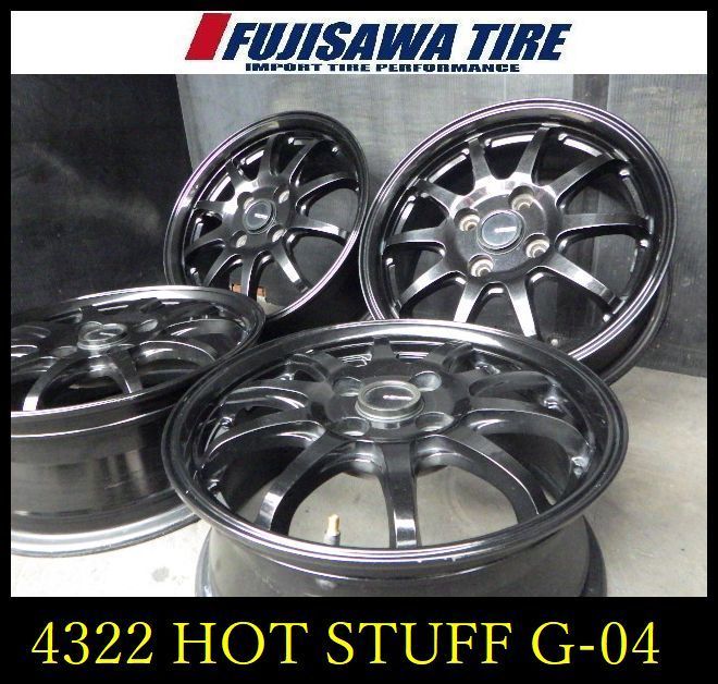 【4322】I 送料無料 ▲HOT STUFF G-SPEED G-04▲14x5.5J 4穴 100 +45▲4本 16,335円