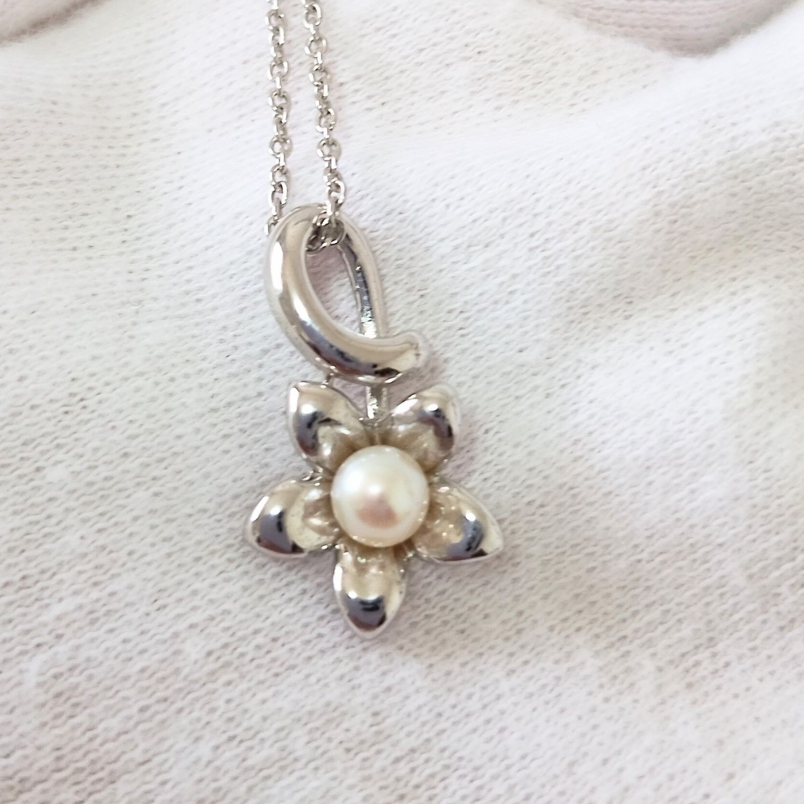 ✨TASAKI✨タサキ✨ ネックレス パール シルバー フラワー 花 ✨美品