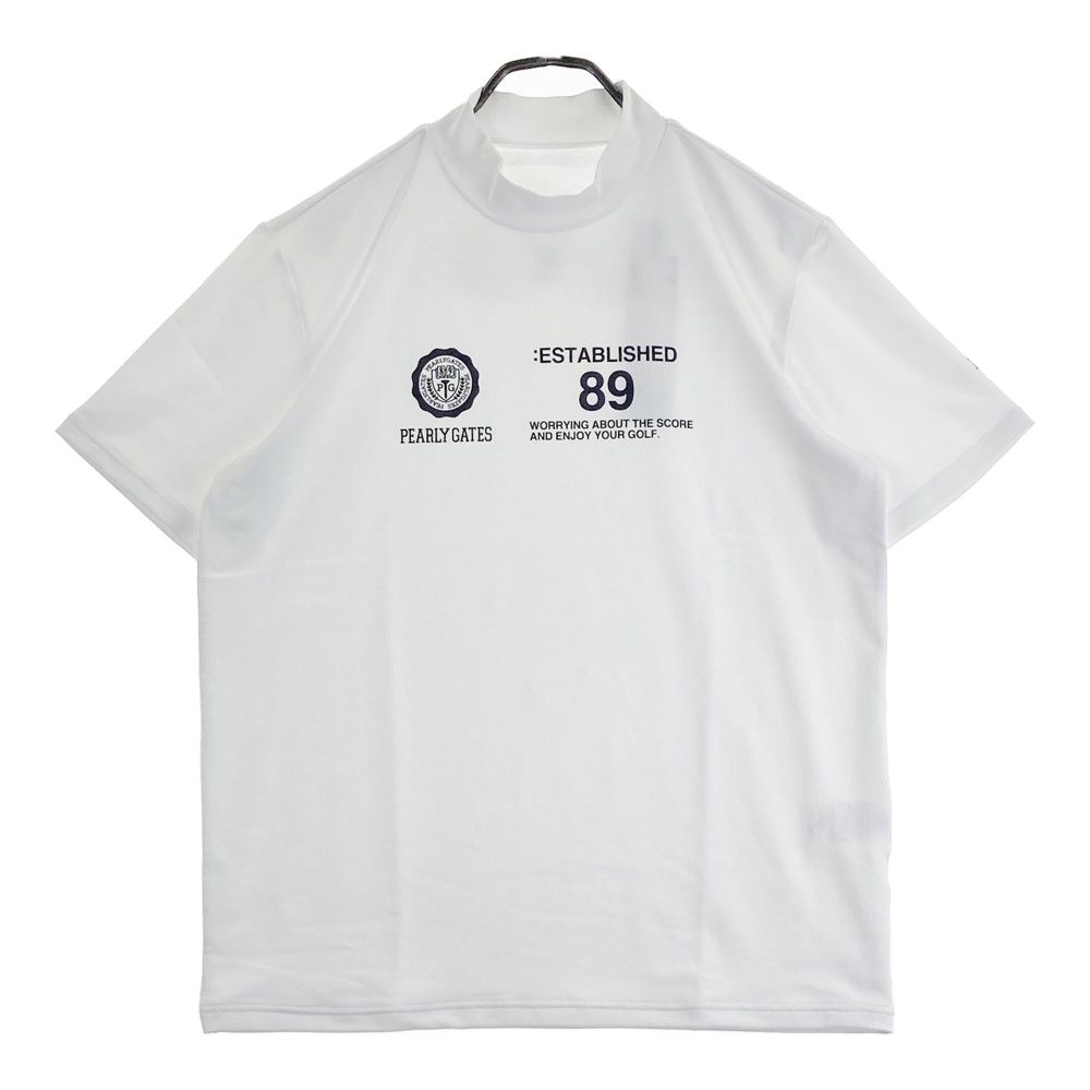 サイズ：6 PEARLY GATES パーリーゲイツ 2026年モデル モックネック 半袖Tシャツ ホワイト系 [240101792351] ゴルフウェア メンズ ストスト