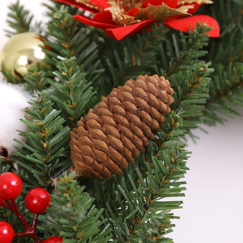クリスマスリース 北欧 玄関 おしゃれ クリスマス飾り LED付き 花輪
