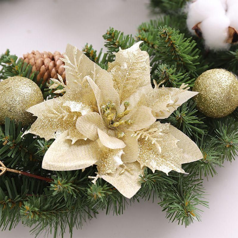 クリスマスリース 北欧 玄関 おしゃれ クリスマス飾り LED付き 花輪