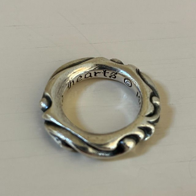 クロムハーツ　スクロール　ボロチップ　1994年 CHROME HEARTS】クロムハーツ スクロールバンドリング 1994 925 - メルカリ